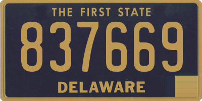 DE license plate 837669