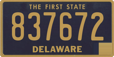 DE license plate 837672