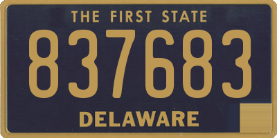 DE license plate 837683