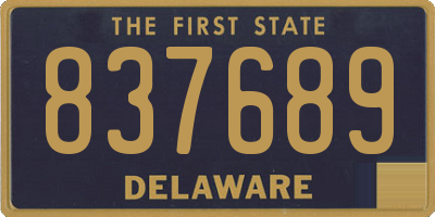 DE license plate 837689