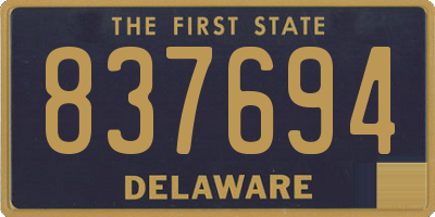 DE license plate 837694