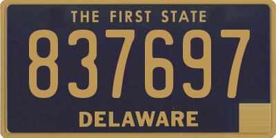DE license plate 837697