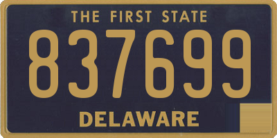 DE license plate 837699