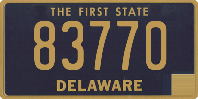 DE license plate 83770