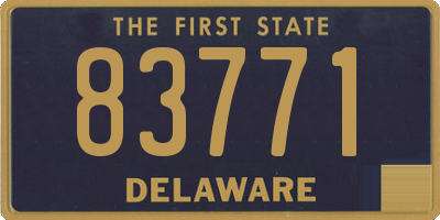 DE license plate 83771