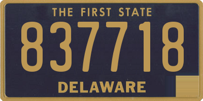 DE license plate 837718