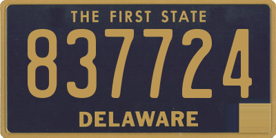DE license plate 837724