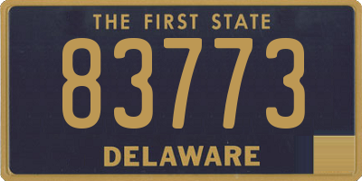 DE license plate 83773