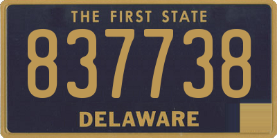 DE license plate 837738