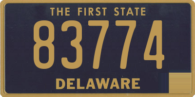 DE license plate 83774