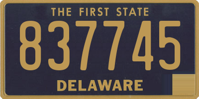 DE license plate 837745