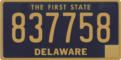 DE license plate 837758