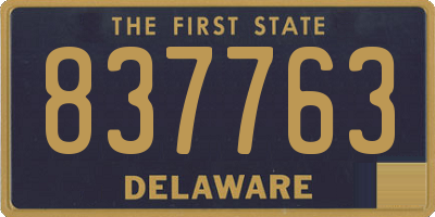 DE license plate 837763