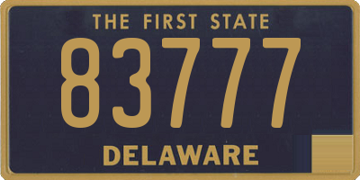 DE license plate 83777
