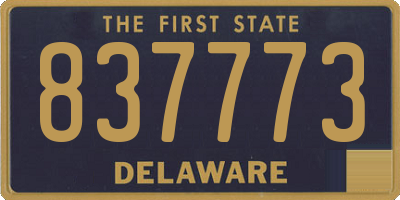 DE license plate 837773