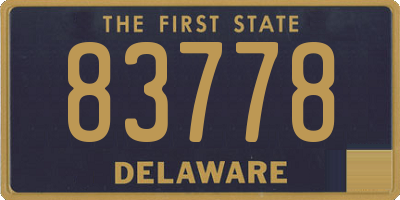 DE license plate 83778
