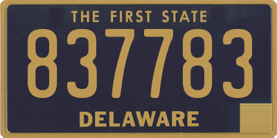 DE license plate 837783