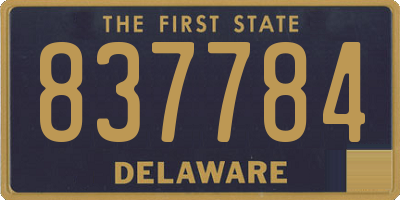 DE license plate 837784