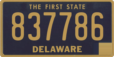 DE license plate 837786