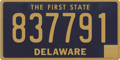 DE license plate 837791
