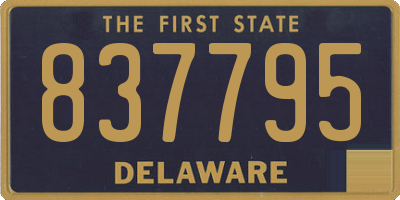 DE license plate 837795