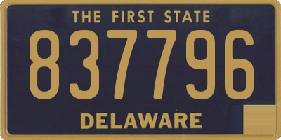 DE license plate 837796