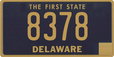 DE license plate 8378