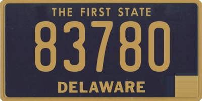 DE license plate 83780