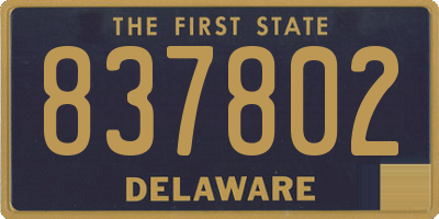 DE license plate 837802