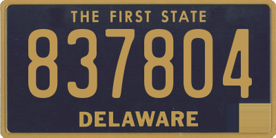 DE license plate 837804