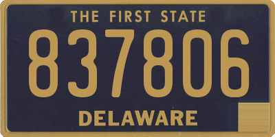DE license plate 837806