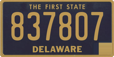 DE license plate 837807