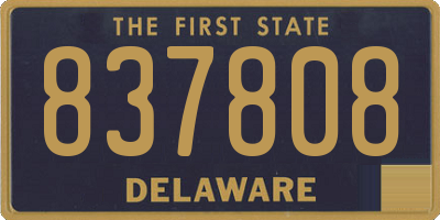 DE license plate 837808