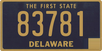 DE license plate 83781