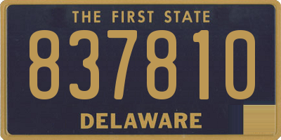 DE license plate 837810
