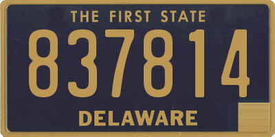 DE license plate 837814