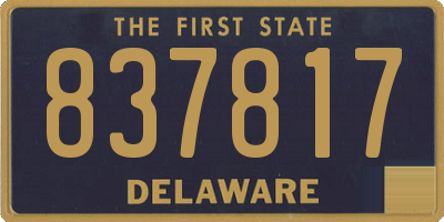 DE license plate 837817