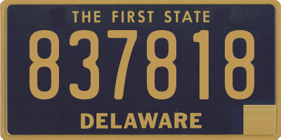 DE license plate 837818