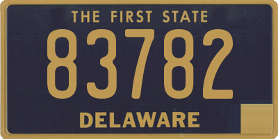 DE license plate 83782