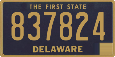 DE license plate 837824