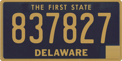 DE license plate 837827
