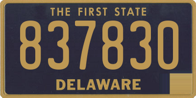 DE license plate 837830