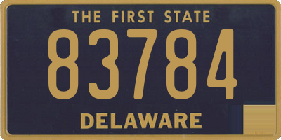 DE license plate 83784