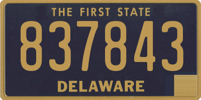 DE license plate 837843