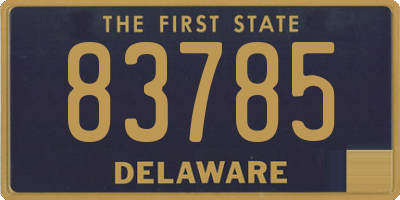 DE license plate 83785