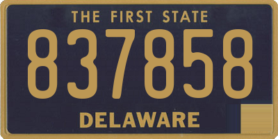 DE license plate 837858