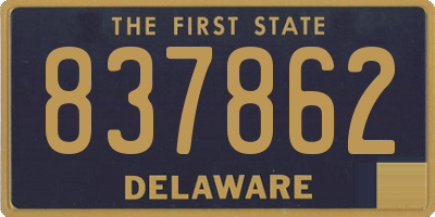 DE license plate 837862