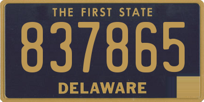 DE license plate 837865
