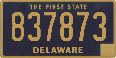 DE license plate 837873