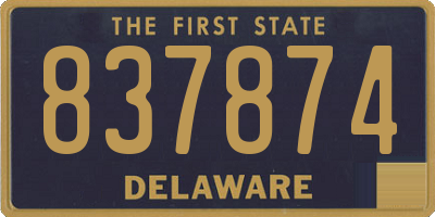 DE license plate 837874